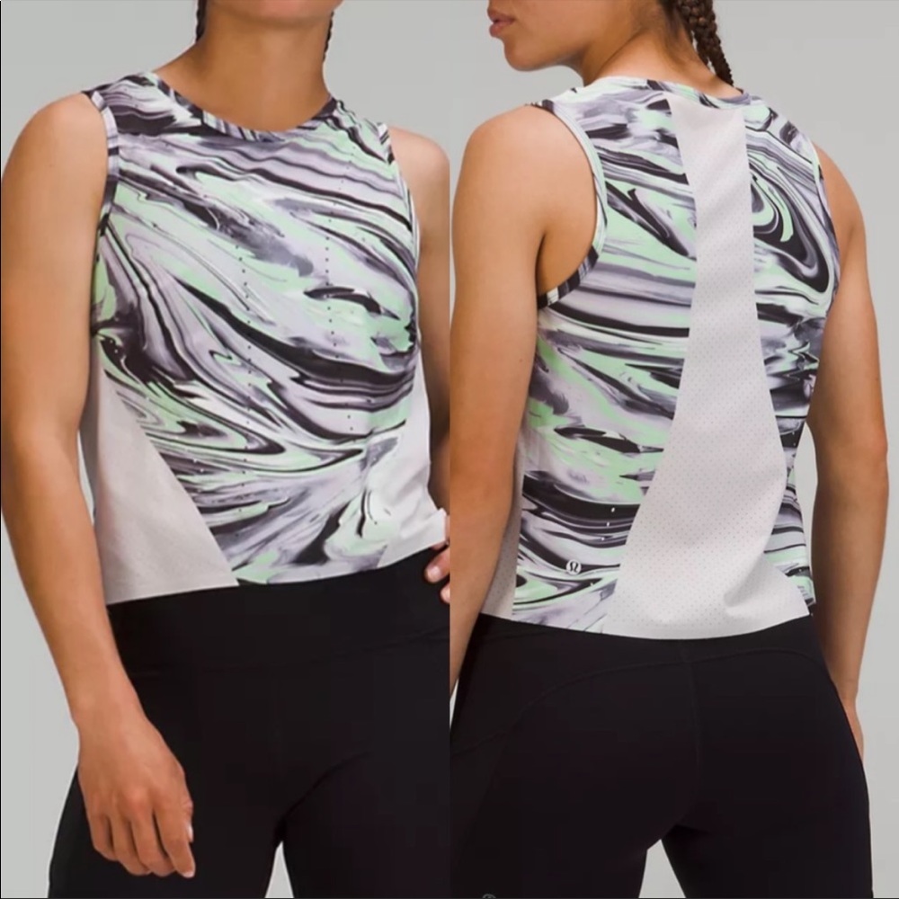 Lululemon Swift Ventilated Running Tank Top - Paint Glide Warp
